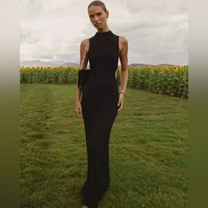 SUTHERLAND BLACK CUT OUT MIDI, dissh long maxi elegant stretchy Christmas nye